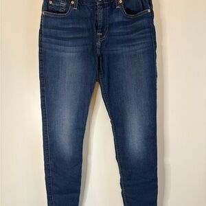 Blair Blue Skinny Jeans with Subtle Fading